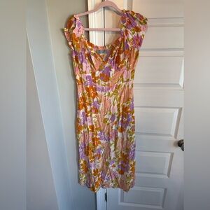 Vibrant Floral Midi Dress